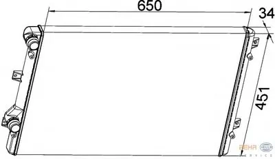 Радиатор, охлаждение двигателя BEHR HELLA SERVICE купить