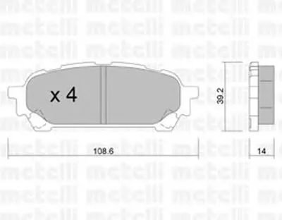 Комплект тормозных колодок, дисковый тормоз METELLI купить