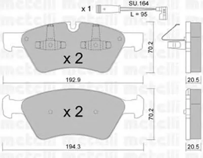 Комплект тормозных колодок, дисковый тормоз METELLI купить