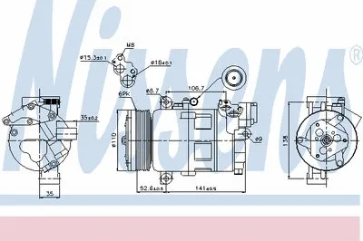 Компрессор, кондиционер NISSENS купить