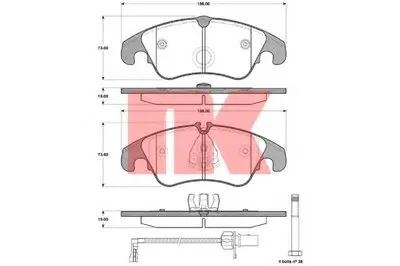 Комплект тормозных колодок, дисковый тормоз NK купить