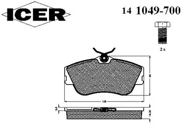 Комплект тормозных колодок, дисковый тормоз ICER купить