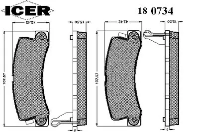 Комплект тормозных колодок, дисковый тормоз ICER купить