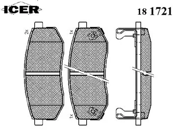 Комплект тормозных колодок, дисковый тормоз ICER купить