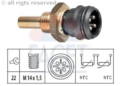 Датчик, температура охлаждающей жидкости; Датчик, температура охлаждающей жидкости; Датчик, температура охлаждающей жидкости FACET купить