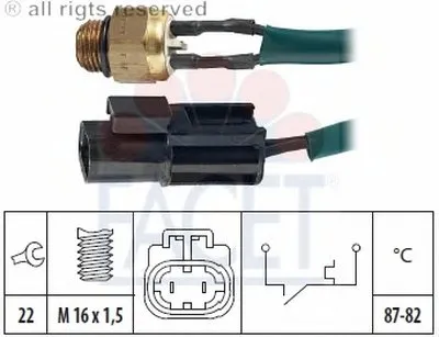 Термовыключатель, вентилятор радиатора FACET купить
