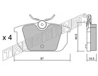 Комплект тормозных колодок, дисковый тормоз TRUSTING купить