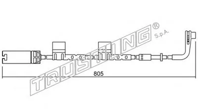 Сигнализатор, износ тормозных колодок TRUSTING купить