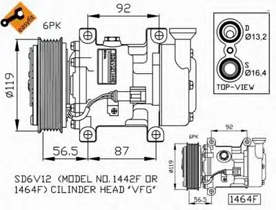Компрессор, кондиционер EASY FIT NRF купить