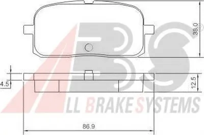 Комплект тормозных колодок, дисковый тормоз A.B.S. купить