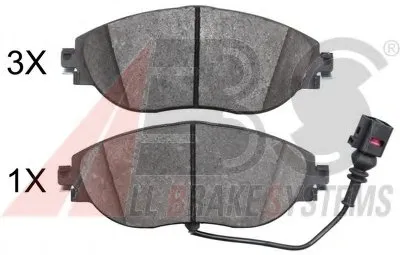 Комплект тормозных колодок, дисковый тормоз A.B.S. купить