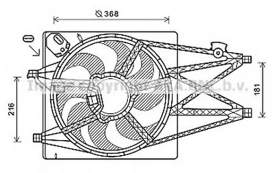 Вентилятор, охлаждение двигателя AVA QUALITY COOLING купить