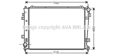 Радиатор, охлаждение двигателя AVA QUALITY COOLING купить