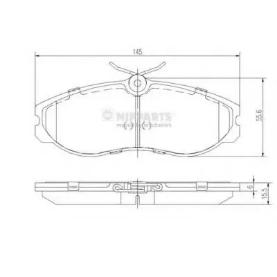 Комплект тормозных колодок, дисковый тормоз NIPPARTS купить