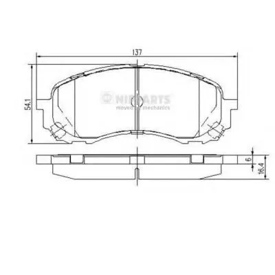Комплект тормозных колодок, дисковый тормоз NIPPARTS купить