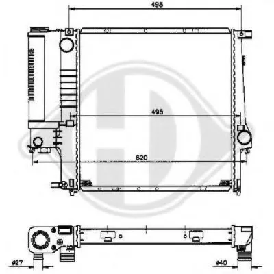 Радиатор, охлаждение двигателя DIEDERICHS купить