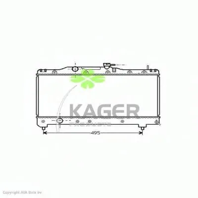 Радиатор, охлаждение двигателя KAGER купить