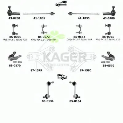Подвеска колеса KAGER купить