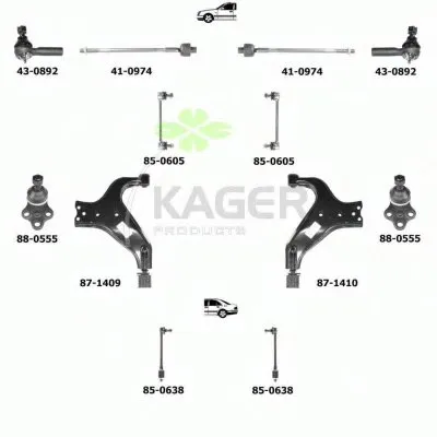 Подвеска колеса KAGER купить