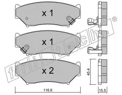 Комплект тормозных колодок, дисковый тормоз fri.tech. купить