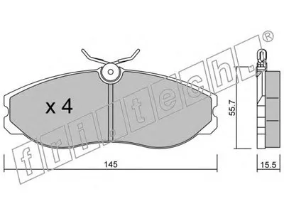 Комплект тормозных колодок, дисковый тормоз fri.tech. купить