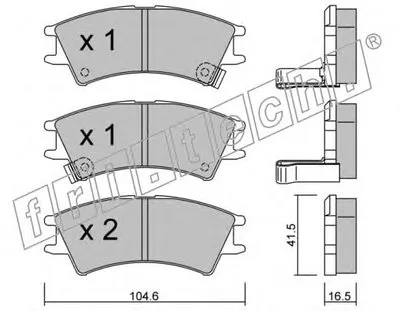 Комплект тормозных колодок, дисковый тормоз fri.tech. купить