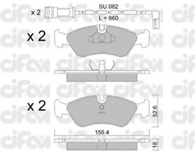 Комплект тормозных колодок, дисковый тормоз CIFAM купить