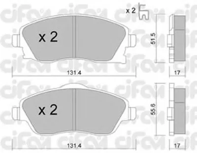 Комплект тормозных колодок, дисковый тормоз CIFAM купить