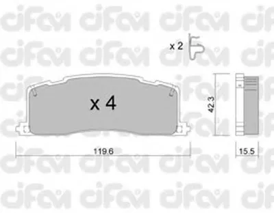 Комплект тормозных колодок, дисковый тормоз CIFAM купить