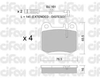 Комплект тормозных колодок, дисковый тормоз CIFAM купить