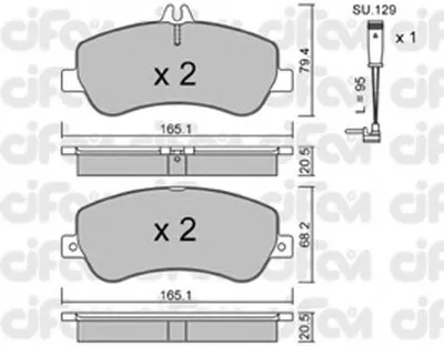 Комплект тормозных колодок, дисковый тормоз CIFAM купить