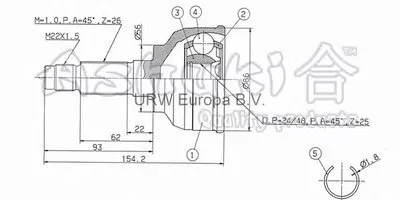 Шарнирный комплект, приводной вал ASHUKI купить