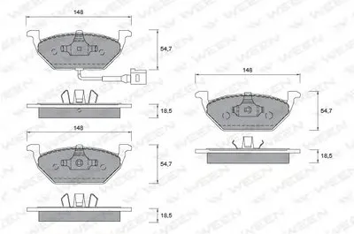 Комплект тормозных колодок, дисковый тормоз WEEN купить