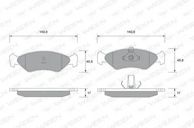 Комплект тормозных колодок, дисковый тормоз WEEN купить