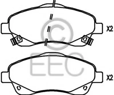 Комплект тормозных колодок, дисковый тормоз EEC купить