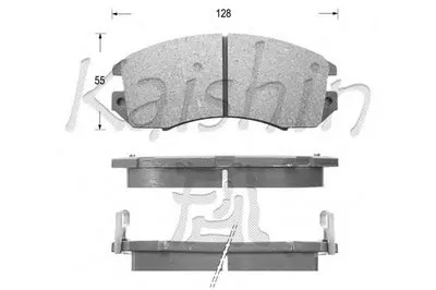 Комплект тормозных колодок, дисковый тормоз KAISHIN купить
