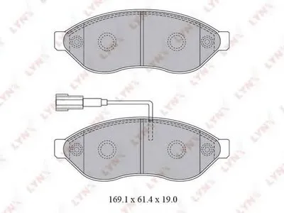 Комплект тормозных колодок, дисковый тормоз LYNXauto купить
