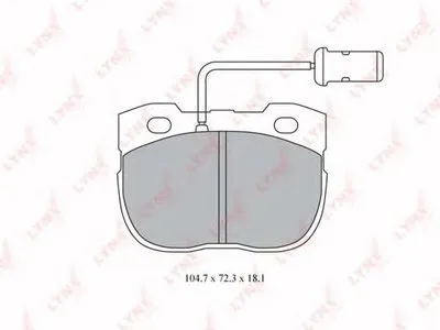 Комплект тормозных колодок, дисковый тормоз LYNXauto купить