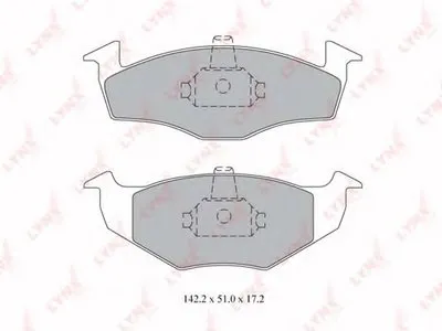 Комплект тормозных колодок, дисковый тормоз LYNXauto купить