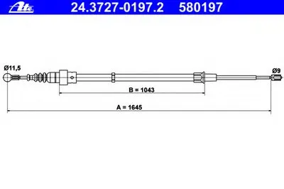 Трос, стояночная тормозная система ATE купить