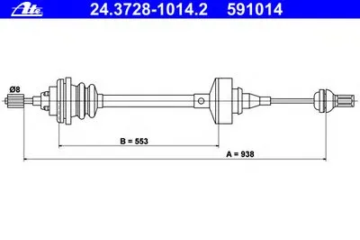Тросик сцепления ATE купить