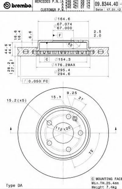 Тормозной диск COATED DISC LINE BREMBO купить