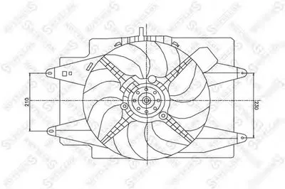 Вентилятор, охлаждение двигателя STELLOX купить