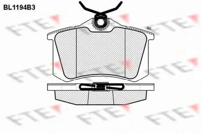 Комплект тормозных колодок, дисковый тормоз FTE купить