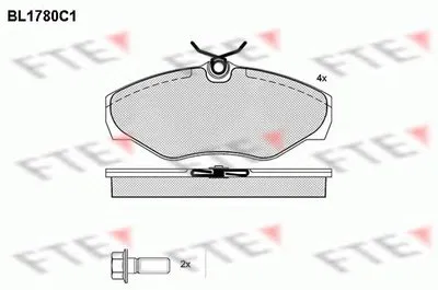 Комплект тормозных колодок, дисковый тормоз FTE купить