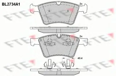 Комплект тормозных колодок, дисковый тормоз FTE купить