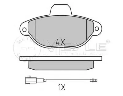 Комплект тормозных колодок, дисковый тормоз MEYLE купить