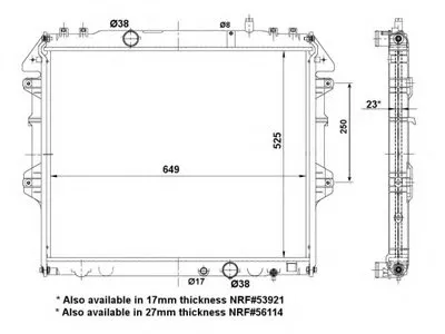Радиатор, охлаждение двигателя NRF купить