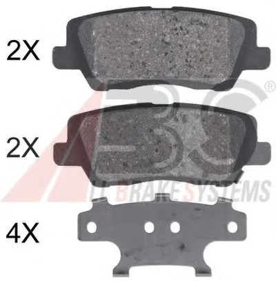 Комплект тормозных колодок, дисковый тормоз A.B.S. купить