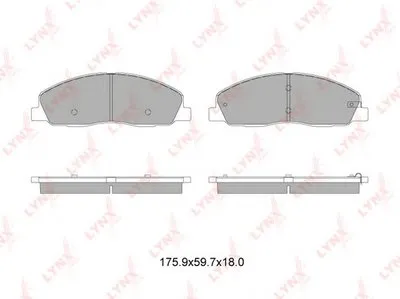 Комплект тормозных колодок, дисковый тормоз LYNXauto купить